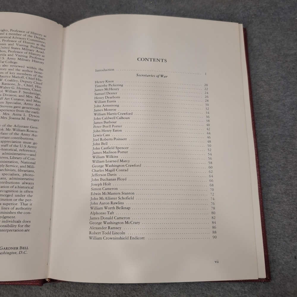 Secretaries of War and Secretaries of the Army William Gardner Bell 1982 VG - Picture 5 of 6